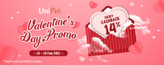 Valentine’s Day dengan UniPin, Dapatin Cashback hingga 14%!